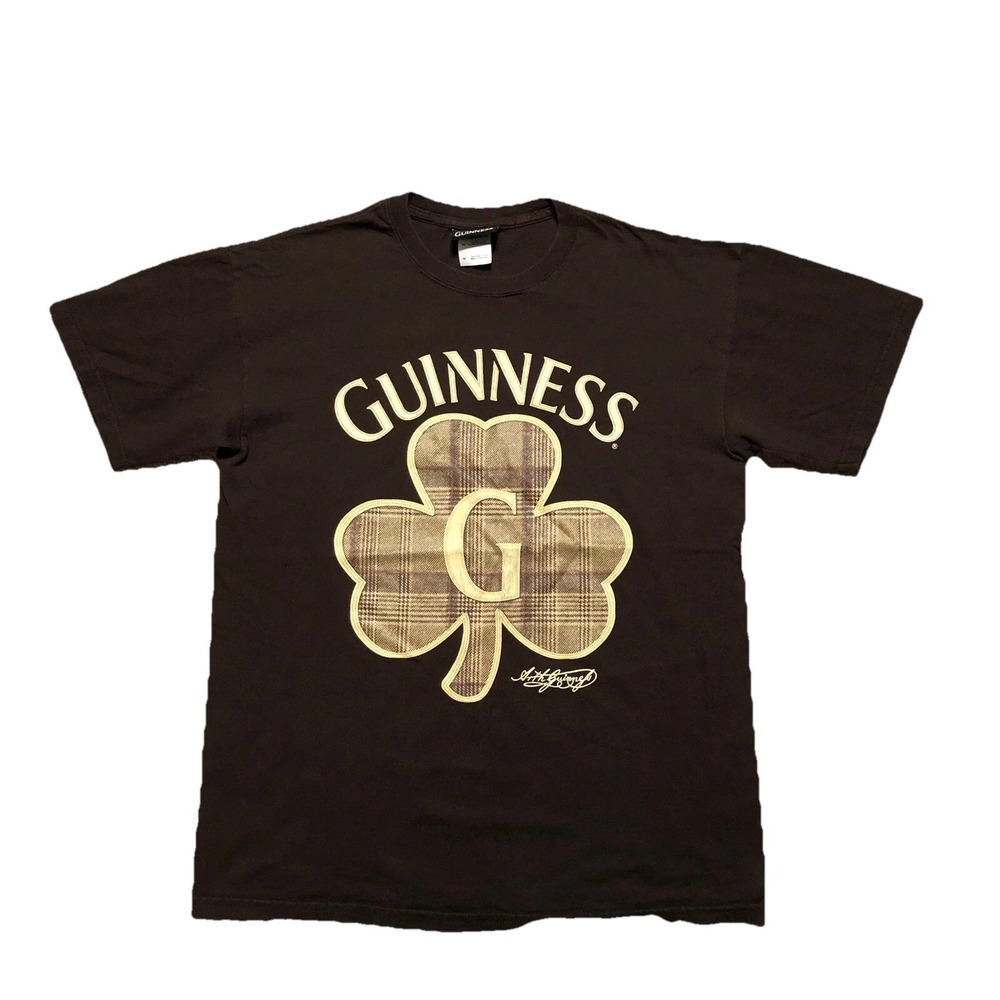Guinness Beer Brown T-Shirt Graphic Tee Men's Size Medium